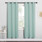 NICETOWN Bedroom Curtain Panels Blackout Draperies, Thermal Insulated Solid Grommet Blackout Curtains/Drapes (Aqua, One Pair, 34 by 72-inch)
