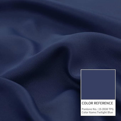 BGment Blackout Curtains for Living Room - Grommet Thermal Insulated Room Darkening Curtains for Bedroom, Set of 2 Panels (52 x 45 Inch, Navy Blue)