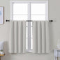Simplebrand Ava Natural Short 36 Inches Blackout Curtain 2 Panels Set, Half Window Rod Pocket Privacy Curtain Tiers for Kitchen, Curtains Blackout for Bathroom Shades, W40 x L36 Inch, Natural