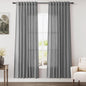 Nanspring Dark Grey Semi Sheer Curtains 72 Inches Long 2 Panels Set for Bedroom Privacy Back Tab Rod Pocket Light Filtering Drapes Cotton Linen Textured Farmhouse Living Room Curtain 52X72 Inches