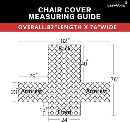 Easy-Going Chair Sofa Slipcover Reversible Sofa Cover Water Resistant Couch Cover Furniture Protector Cover with Elastic Straps for Pets Kids Children Dog Cat (Chair, Army Green/Beige)