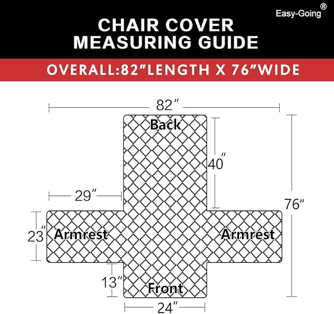 Easy-Going Chair Sofa Slipcover Reversible Sofa Cover Water Resistant Couch Cover Furniture Protector Cover with Elastic Straps for Pets Kids Children Dog Cat (Chair, Dark Blue/Light Blue)