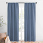 NICETOWN Blackout Curtains Window Draperies - Window Treatment Thermal Insulated Solid Room Darkening Drapes for Bedroom (Stone Blue, Set of 2 Panels, 34 by 84 inches Long)