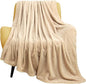TOONOW Fleece Blanket Super Soft Cozy Throw Blanket 50" x 60", Lightweight Fuzzy Comfy Textured Flannel Blanket Warm Plush Throw Blankets for Couch, Sofa, Bed, Apricot