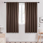 Deconovo Blackout Curtains, Thermal Insulated, W42 x L63 2 Panels, Back Tab, Machine Washable, Room-Darkening Drapes for Bedroom/Living Room Brown