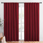 NICETOWN Room Darkening Curtains for Bedroom, Burgundy Red, Set of 2 Panels, 62 x 84 Inch, Triple Weave Home Decoration Thermal Insulated Solid Drapes for Patio Door