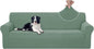 U-NICE HOME 4 Seater Stretch Couch Cover Sofa Cover Washable Sofa Slipcover Furniture Protector for 3 Cushion Couch Sofa Pet Friendly, Cyan