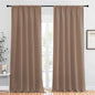NICETOWN Room Darkening Curtains for Bedroom - Home Decoration Privacy Protection Thermal Insulated Solid Drapes/Draperies for Sliding Glass Door (Cappuccino, Set of 2, 52 x 95 inches)
