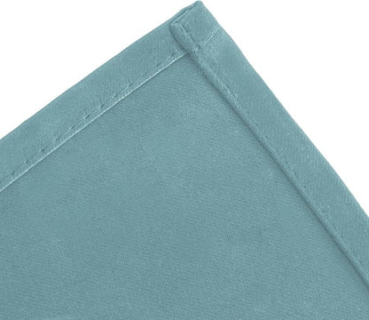 LEMOMO Blackout Curtains 52 x 84 inches Long Stone Blue Curtains Set of 2 Panels Thermal Insulated Room Darkening Curtains for Bedroom