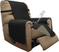 ISSUNTEX Double Protection 100% Waterproof Recliner Covers for Living Room, Reversible Furniture Protector Recliner Couch Sofa Slipcover for Dogs, Pets, Kids (Recliner, Black/Beige)