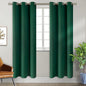 BGment Blackout Curtains for Bedroom - Grommet Thermal Insulated Room Darkening Drapes for Living Room, Set of 2 Panels (38 x 84 Inch, Emerald Green)