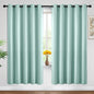 Yakamok Blackout Curtains Room Darkening Thermal Insulated Window Panels,Solid Grommet Top Drapes for Bedroom/Living Room(62Wx72L, Aqua, 2 Panels)