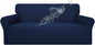 Easy-Going 100% Waterproof Couch Cover, Dual Waterproof Sofa Cover, Stretch Jacquard Sofa Slipcover, Leakproof Furniture Protector for Kids, Pets, Dog and Cat (Sofa, Navy)