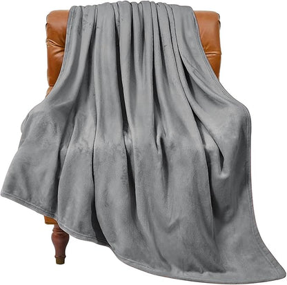 BEDELITE Fleece Blanket Grey Throw Blanket for Couch & Bed, Luxury Plush Cozy Fuzzy Blanket 50" x 60", Super Soft Warm Lightweight Throw Blanket for Travel Camping