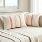 MIULEE Set of 2 Coral Red Boho Valentines Decorative Lumbar Pillow Covers 12x20 Inch Farmhouse Rustic Couch Throw Pillows Modern Spring Cushion Covers Cute Macrame Woven Home Decor for Bed Sofa Chair