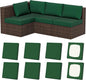 8Pcs Stretch Patio Cushion Covers, Outdoor Couch & Sofa Replacement Slipcovers for Patio Furniture Cushion Covers, Washable Reusable Furniture Protector