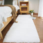 Ghouse Ultra Soft Faux Rabbit Fur Rug, Machine Washable Area Rugs for Bedroom Fluffy Rugs for Living Room, No-Shedding Carpet Sheepskin Runner Rugs White 2x10 Feet