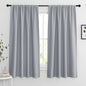 RYB HOME Blackout Curtains for Bedroom Living Room 63 inches Long, Thermal Insulated Privacy Rod Pocket Drapes for Nursery Office Home Theater, Width 42 by Length 63, Silver Grey, 2 Panels