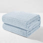 Exclusivo Mezcla Fleece Bed Blanket King Size, Super Soft and Warm Blankets for Couch, Sofa and Bed Waffle Textured, Cozy, Fuzzy and Lightweight (Heather Slate Blue, 90x104 Inches)
