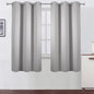 LEMOMO Light Grey Blackout Curtains 42 x 63 Inch Length/Set of 2 Curtain Panels/Thermal Insulated Room Darkening Blackout Curtains for Bedroom