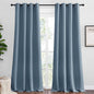 NICETOWN Smoky Blue Blackout Curtains 120 inches Length for Living Room, 2 Panels, 55" Wide, Thermal Insulated Long Drapes for Large Window