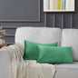 GIGIZAZA Mint Turquoise Velvet Decorative Throw Pillow Covers 12x20 for Sofa Bed 2 Pack Soft Lumbar Cushion Cover