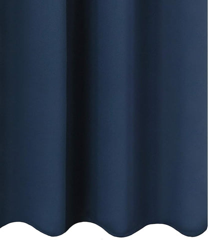 LEMOMO Navy Blue Thermal Blackout Curtains/52 x 54 Inch/Set of 2 Panels Room Darkening Curtains for Bedroom