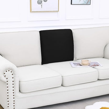 Smiry Printed Couch Cushion Covers, Stretch Soft Couch Covers for Sofa, Washable Non-Slip Sofa Slipcover Furniture Protector for Indoor and Outdoor (Backrest M, Black)