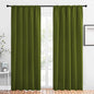 NICETOWN Window Curtains Blackout Drapes, Olive, 1 Pair, 52 by 84-Inch, Thermal Insulated Solid Rod Pocket Blackout Curtains/Draperies for Living Room