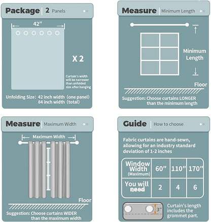 BGment Christmas Red Blackout Curtains for Bedroom - Grommet Thermal Insulated Room Darkening Curtains for Living Room, Set of 2 Curtain Panels (42 x 63 Inch, Burgundy)
