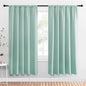 NICETOWN Window Curtains Blackout Drapes, Aqua Blue, 1 Pair, 52 by 72-Inch, Thermal Insulated Solid Rod Pocket Blackout Curtains/Draperies for Living Room