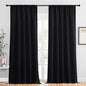 NICETOWN Black Out Window Curtains - Solid Home Decor Thermal Insulated Blackout Drapes/Draperies for Bedroom, Privacy Assured Window Treatment (2 Panels, 52 inches Wide by 95 inches Long)