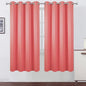 LEMOMO Coral Thermal Blackout Curtains/52 x 72 Inch/Set of 2 Panels Room Darkening Curtains for Bedroom