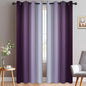 Yakamok Room Darkening Ombre Curtains 84 Inch Length, Purple and Greyish White Thermal Insulated Gradient Color Curtains,Light Blocking Grommet Window Drapes for Bedroom,52 Inch Width,2 Panels