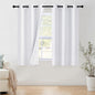 NICETOWN 100% Blackout Window Curtain Panels 54" Length, Set of 2, Snow White, 42 inches Wide, Thermal Insulated Drapes for Kitchen