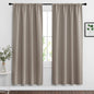 RYB HOME Blackout Curtains for Bedroom Living Room 72 inches Long, Thermal Insulated Privacy Rod Pocket Drapes for Nursery Office Home Theater, Width 42 by Length 72, Sand, 2 Panels