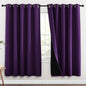 NICETOWN Royal Purple Full Shade Curtain Panels, 70 x 72 inch, Pair of Energy Smart & Noise Blocking Out Blackout Drapes for Dining Room Window, Thermal Insulated Guest Room Lined Window Dressing