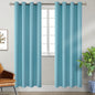 BGment Blackout Curtains - Grommet Thermal Insulated Room Darkening Bedroom and Living Room Curtains, Set of 2 Panels (52 x 84 Inch, Aqua)