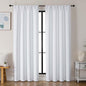 Simplebrand Ava Pure White Curtains for Bedroom 78 Inch Length 2 Panels Set, Light Filtering Window Treatment, Light Filtering Curtain Drapes, Soft Casual Rod Pocket Privacy Curtains, W40 x L78 Inch