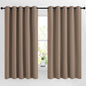 NICETOWN Blackout Bedroom Curtains 66 inches Long, Grommet Room Darkening Thermal Insulated Window Treatments for Home Office/Kids Room, Cappuccino, 2 Panels, W66 x L66