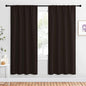 NICETOWN Blackout Curtains for Living Curtains, Thermal Insulated Noise Reducing Curtains & Drapes for Small Kitchen Window, Privacy Draperies (Toffee Brown, 34" Wide x 72" Long, 2 PCs)