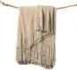 lifein Throw Blanket for Couch, Soft Boho Decor Bed Throw,Cozy Beige Knitted Chenille Small Farmhouse Lightweight Throw (Beige,60 * 80")
