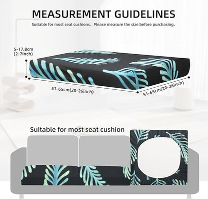 8Pcs Outdoor Cushion Covers, Patio Cushion Covers,Stretch Elastic Slipcovers, Replacement Washable & Reusable Furniture Protector for Patio Couch (Fir-Pattern,Cover Only)