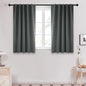 Deconovo Back Tab and Rod Pocket Short Blackout Curtains for Kitchen Window Room Darkening Drapes 42Wx54L Inch Dark Grey 2 Panels