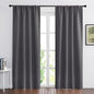 RYB HOME 2 Panels Blackout Doorway Curtains, Thermal Insulated Privacy Rod Pocket Easy Installation Drapes for Living Room Bedroom Dining Room, Width 34 by Length 80, Grey
