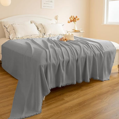 Couch Cover for Dogs, Boho Sofa Covers for 3 Cushion Couch, Chenille Sofa Slipcover for Pets Washable, L-Shape Sectional Couch Loveseat Cover Soft Throw Blankets with Tassels(91x134,Grey)