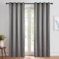NICETOWN Chrome Gray Blackout Curtains 84 inches Long for Bedroom, Grommet Thermal Insulated Light Blocking Window Treatments for Living Room, W52 x L84, 2 Panels