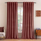 MIULEE Velvet Curtains 2 Panels Luxury Blackout Curtains for Bedroom Living Room Thermal Insulated Super Soft Window Drapes Rod Pocket & Back Tab, Dusty Rose Pink, W52 x L72 inches