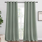 NICETOWN Greyish Green Blackout Curtains 120" Long for Office, Dining Room, Guest Room, 55" Wide, 2 Pieces, Sound Reducing Heat and Cold Block Curtain Panels for Modern Room Decorative