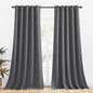 NICETOWN Grey Blackout Curtain Panels for Bedroom, Thermal Insulated Grommet Top Blackout Draperies and Drapes for Basement (2 Panels, W70 x L95-inch, Grey)